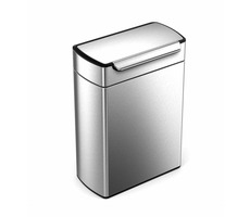 Simplehuman Dotykový odpadkový koš na tříděný odpad –48l (24/24) / hranatý / matná ocel FPP