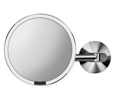 Simplehuman Kosmetické zrcátko na zeď/  Sensor/ LED osvětlení/ 5x/ síťové/ lesklá nerez