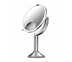 Simplehuman Kosmetické zrcátko Sensor TRIO / LED osvětlení/ 1x/5x/10/ dobíjecí / matná nerez
