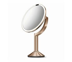 Simplehuman Kosmetické zrcátko  Sensor TRIO / LED osvětlení/ 1x/5x/10/ dobíjecí/ rose gold