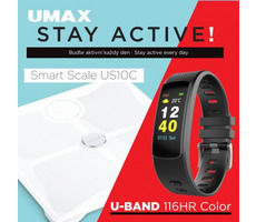 UMAX Stay Active! / chytrá osobní váha UMAX Smart Scale US10C + Chytrý náramek U-Band 116HR