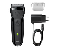 Braun Series 3 300s černá / planžetový holicí strojek / omyvatelný / LED ukazatel baterie