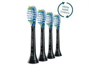 Philips Sonicare C3 Premium Plaque Defence HX9044-33 / hlavice sonického kartáčku 4 ks / standardní velikost / černá