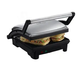 Russell Hobbs Cook@Home 17888-56 černo-stříbrná / Elektrický gril 3v1 / panini & gril & pánev / 1800 W / 25x23 cm 
