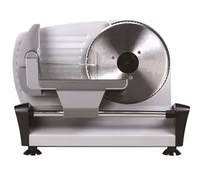 Camry CR4702 / Kuchyňský kráječ / 200 W / nůž 19 cm / tloušťka řezu 0-15  mm / nerez / stříbrná