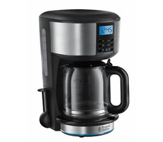 Russell Hobbs Buckingham 20680-56 / Kávovar na překapávanou kávu / 1.25L konvice / displej / nerez / stříbrno-černá