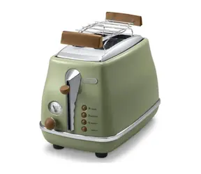 DeLonghi CTOV 2103.GR Icona Vintage / topinkovač / 900 W / 4 funkce / zelená