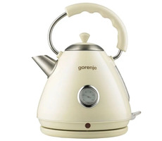 Gorenje K17CLI krémová / Rychlovarná konvice / 2200 W / 1.7 l / ukazatel teploty vody