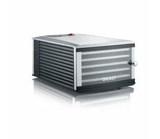 Graef DA 506 stříbrno-černá / sušička potravin / 650 W / vysoušecí plocha 0.65 m2 / 6 pater 295 x 365 mm / 30-70°C