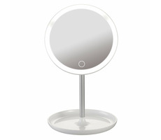 PLATINET PMLY7W bílá / kosmetické zrcátko s LED osvětlením / 4 W / 80 lm / 600 mAh / microUSB / ABS+sklo