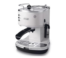 DeLonghi ECO 311.W Icona bílá / Pákový kávovar / 1100 W / 1.4 l / 15 bar / pěnič mléka / automatické vypnutí