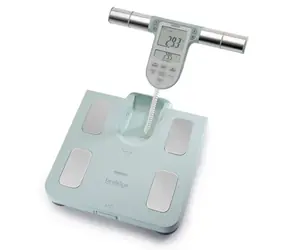 OMRON BF511-T tyrkysová / Osobní váha s monitorem stavby těla / nosnost 150kg