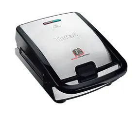 Tefal Snack collection SW854D16 nerez/černý / Toustovač / 700 W / 4v1 / nepřilnavý povrch