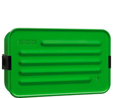 SIGG Metal Box Plus L zelená / Svačinový box / Hliník / 22.9 x 14.5 x 6 cm
