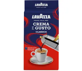 LAVAZZA Crema e Gusto 250 g / Mletá káva / 30% Arabica & 70% Robusta / Vakuové balení / doprodej