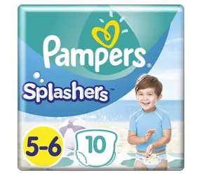 Pampers Splashers 10 ks / Plenkové plavky do vody / Velikost 5 (12-18 kg)