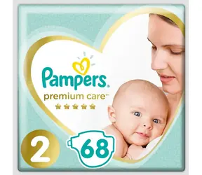 Pampers Premium Care Mini 4-8 kg (68 ks) / Pleny / Velikost 2 (4-8 kg)