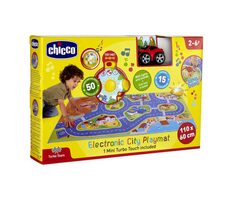 Chicco Herní podložka s autíčky "Mini Turbo Touch City Playmat" / 110 x 60 cm / 1 autíčko / od 2 let