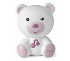 Chicco Noční lampička Medvídek - růžová / napájení 2x AAA / od 0+