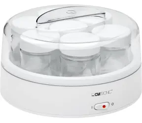 Clatronic JM 3344 bílá / Jogurtovač / 14W / 7 sklenic (160 ml) / objem 1100 ml