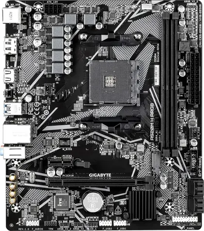 Gigabyte A520M H ARGB / Základní deska / AM4 / A520 / 2x DDR4 / 1x GLAN / mATX