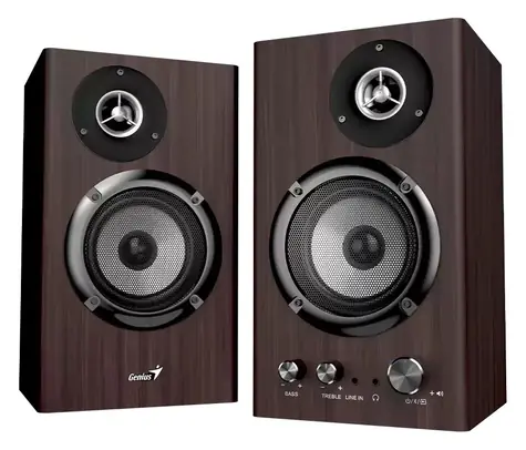 Genius SP-HF1812BT tmavě hnědá / Repro / 2.0 / Bluetooth 5.3 / 50W / Dřevěné