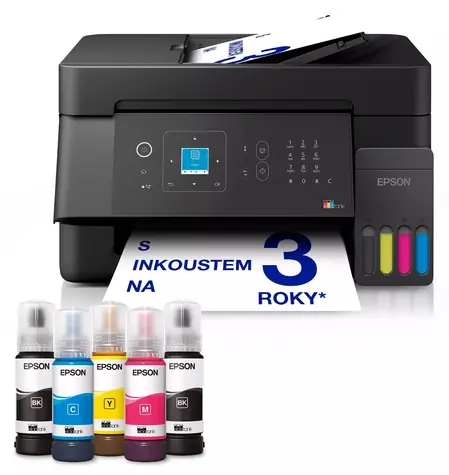 Epson EcoTank L5390 černá / Inkoustová multifunkce / A4 / 33ppm / 5760x1440dpi / tisk & sken. & kop. & fax / USB