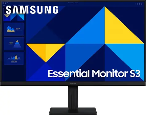 24" Samsung Essential S3 černá / Monitor / IPS / 1920x1080 / 100Hz / 5ms / 1000:1 / 250 cd/m2 / HDMI + VGA / VESA