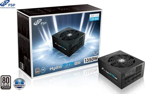 Fortron FSP HYDRO PTM PRO 1350 černá / Zdroj / ATX 3.0 / 1350W / 80PLUS Platinum / modulární / 135mm
