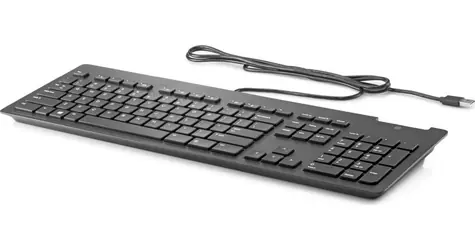 HP USB Business Slim Smartcard Keyboard černá / Drátová klávesnice / USB / CZ / čtečka čipových karet