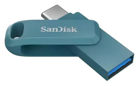 SanDisk Ultra Dual Drive Go 256GB modrá / Flash Disk / USB-A + USB-C / čtení až 400 MB/s