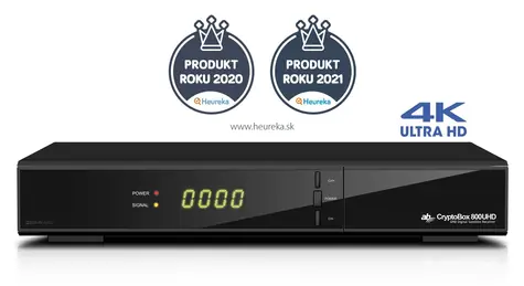 AB CryptoBox 800UHD / Satelitní přijímač / 4K UHD / DVB-S2X / H.265 HEVC / HDMI / LAN / PVR