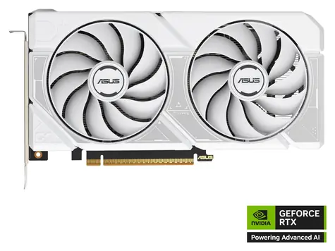 ASUS DUAL GeForce RTX 5060 OC 8GB bílá / Grafická karta / 2565 MHz / 8GB GDDR7 / 128-bit / 1x HDMI + 3x DP / 550W