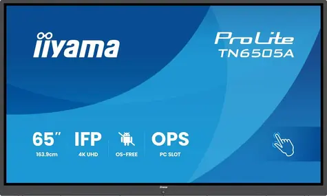 65" iiyama IFP OS-Free / Interaktivní panel / IPS / 3840 x 2160 / 16:9 / dotykový