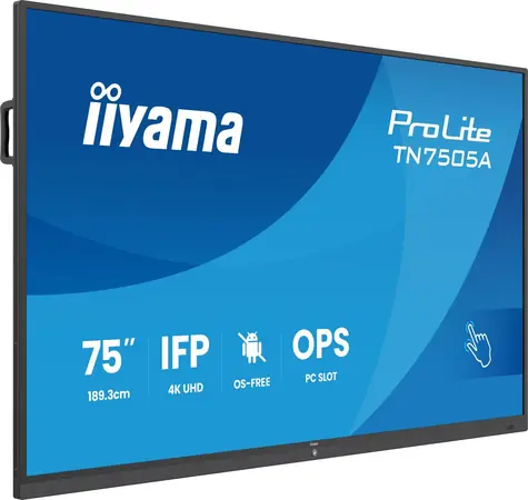 75" IIYAMA IFP OS-Free / Interaktivní panel / 4K UHD / IPS / Dotykový