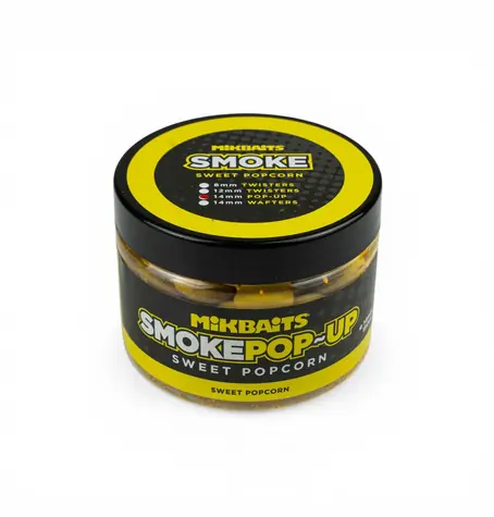 Mikbaits Pop-Up SMOKE Sweet Popcorn / Plovoucí boilie / 14 mm / 150 ml