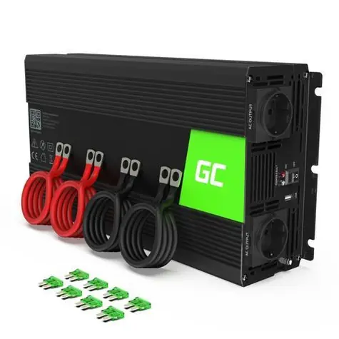 Green Cell INV12 / Měnič napětí / 12V na 230V / 3000W/6000W / modifikovaný sinus