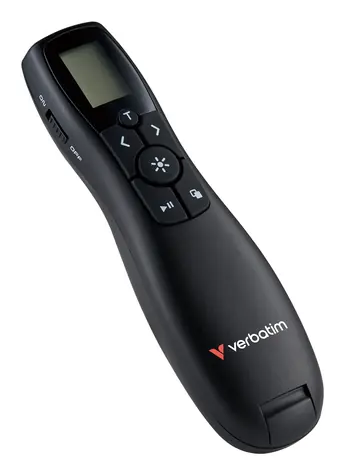 Verbatim Keynote černá / Bezdrátový prezentér / RF 2.4 GHz / LCD / dosah 30 m