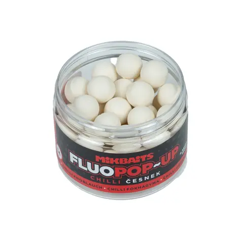 Mikbaits Plovoucí fluo boilie Chilli Česnek 14 mm / Plovoucí boilie / 150 ml