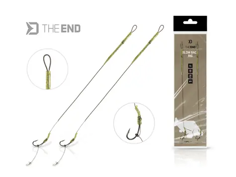 Delphin TheEND Blow Back Rig / Hotový návazec / Velikost 8 / 25 lbs / 20 cm / 2 ks