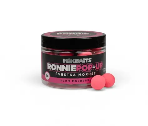 Mikbaits Pop-Up Ronnie Švestka Moruše 14mm / Plovoucí boilie / 150ml