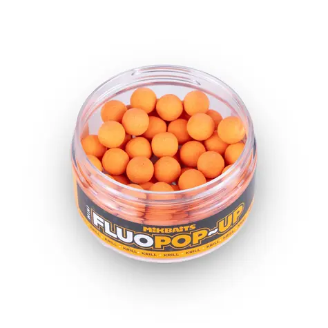 Mikbaits Mini Fluo Boilies Krill / Plovoucí boilies / 10 mm / 100 ml