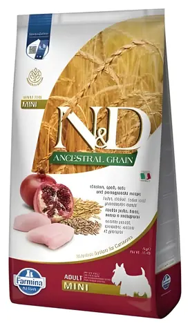 N&D Ancestral Grain Adult Mini kuřecí 2,5 kg / Granule pro dospělé psy / malá plemena