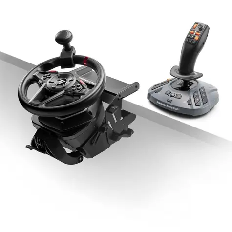 Thrustmaster T128 SimTask Farming Pack černá / Sada volantu, pedálů a joysticku / Force Feedback / PS5 / PC