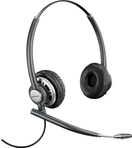 Poly EncorePro HW720 černá / Náhlavní souprava / mikrofon / dvě sluchátka
