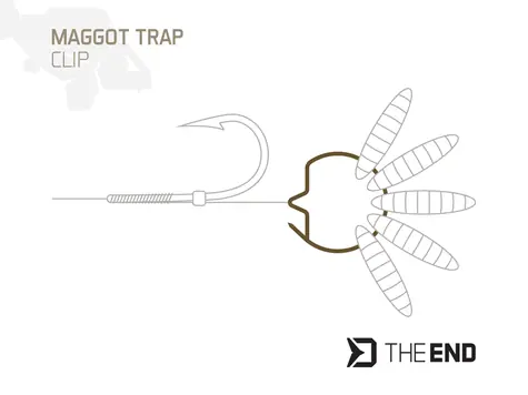Delphin TheEnd Maggot Trap S / Klip na červy / vlasová metoda / 15 ks