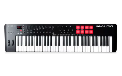 M-Audio Oxygen 61 MKV černá / MIDI klávesnice / 61 kláves / USB / 16 padů / 8 knoflíků
