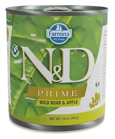 Farmina N&D Prime Dog divočák a jablko 285 g / Konzerva pro psy / bez obilovin / pro dospělé psy
