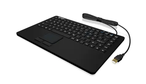 Keysonic KSK-5230 IN černá / Průmyslová klávesnice / Touchpad / IP68 / USB / US
