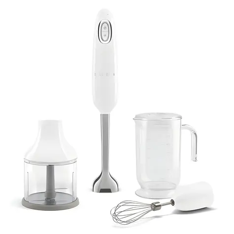 Smeg HBF03WHEU bílá / Tyčový mixér / 700 W / Turbo / 1.4 l